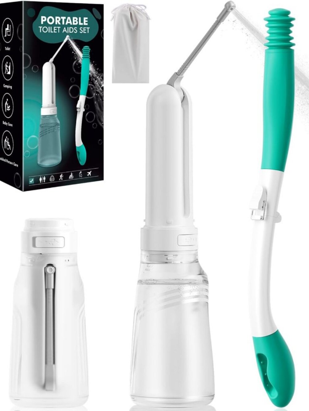Portable Bidet Toilet Aid Set - Travel-Friendly Hygiene Wiper Tool for Comfort